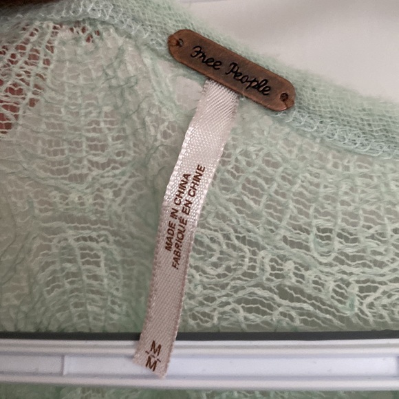 Free People Kristobel Knit Sweater Top in Mint Green - Picture 11 of 12